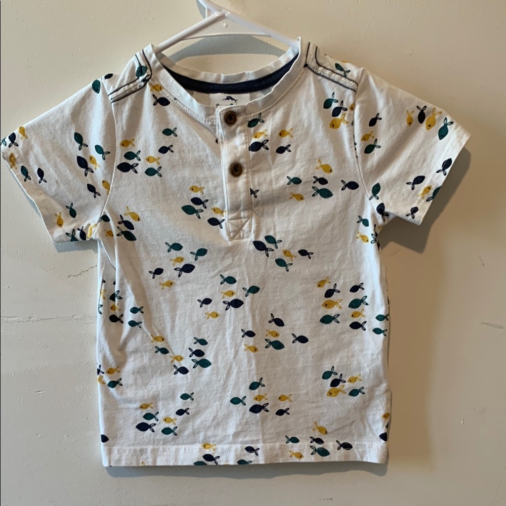 Tommy Bahama Yellow and White Short Sleeve Tee